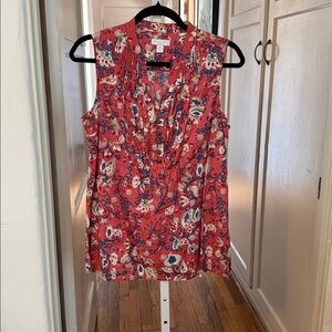 Charter Club Sleeveless Floral Blouse 12P